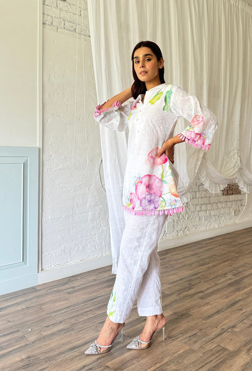 Ayna White Summer Schiffi Coord